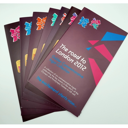 1248 - A London 2012 Commemorative Olympic Set of Gold Plated Ingots. Each limited edition ingot weighs 25g... 