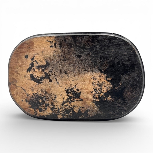 1187 - A wonderful Natural agarwood hand-carved relief depicting a seated Buddhist figure accompanied by a ... 