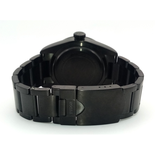 1178 - A Tudor Heritage Black Bay Dark Automatic Gents Watch. Model 79230DK. Brushed black PVD bracelet and... 
