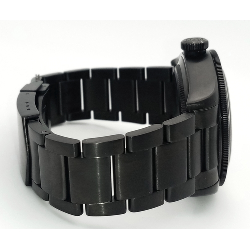 1178 - A Tudor Heritage Black Bay Dark Automatic Gents Watch. Model 79230DK. Brushed black PVD bracelet and... 