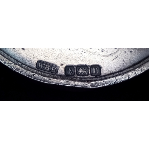 1192 - An Antique Sterling Silver Fob Medal, Presented to 8424. Serg. W.H.Arnold 2nd Cheshire Regt. for Sav... 