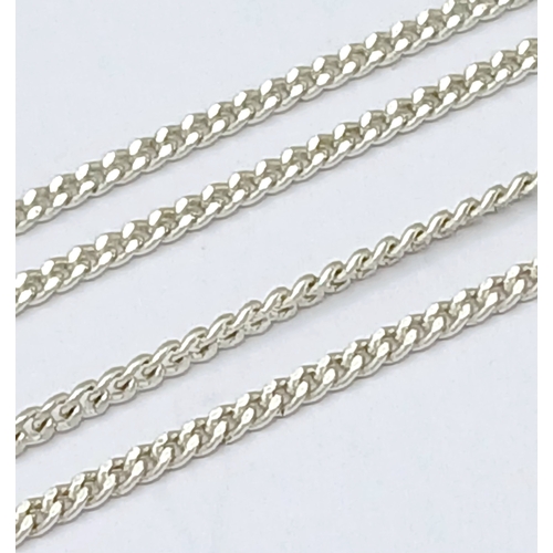 1249 - A Sterling Silver Eternal Circle Pendant Necklace. Both Pendant and Necklace are Hallmarked 925. App... 