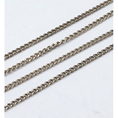 1263 - A Sterling Silver Triangular Pendant Necklace. Both Pendant and Necklace are Hallmarked 925. Approxi... 