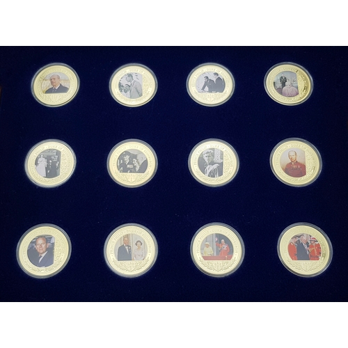 1227 - A Prince Philip, Duke of Edinburgh Commemorative 12 Gold Plated Coin Set. Proof Condition. Encapsula... 