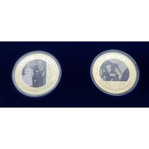 1227 - A Prince Philip, Duke of Edinburgh Commemorative 12 Gold Plated Coin Set. Proof Condition. Encapsula... 