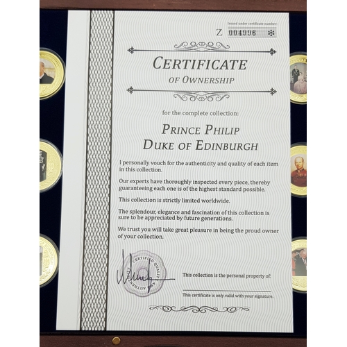 1227 - A Prince Philip, Duke of Edinburgh Commemorative 12 Gold Plated Coin Set. Proof Condition. Encapsula... 