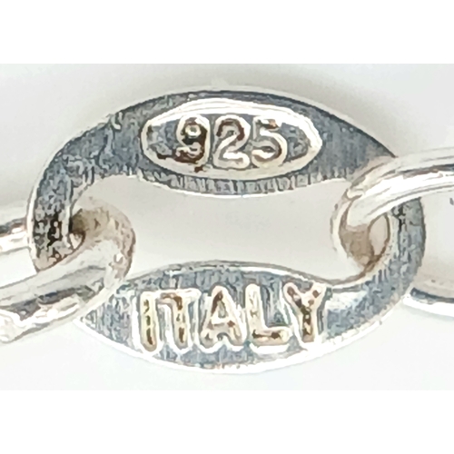 1256 - A 925 Sterling Silver Personalised 'Emma' Name Necklace. Approximate length 42cm. Total Weight 2.95 ... 