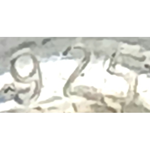 1154 - A STERlING SILVER, INITIAL L, STONE SET, BRACELET. A/S SIL 21