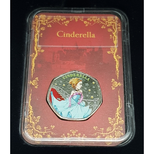 1223 - A Once Upon a Time 50p Coin Commemorative Set - Five different Fairy Tales. Comes with COA and case.... 