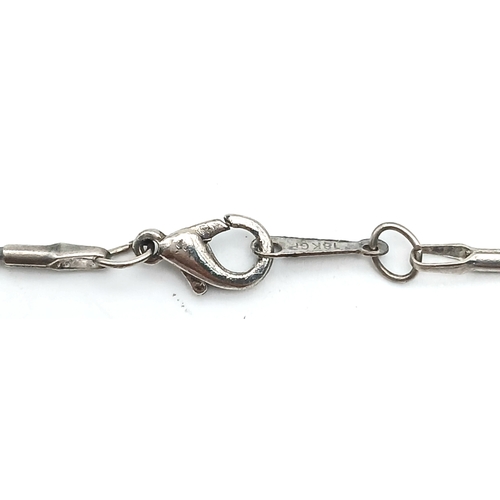 1170 - A Sterling Silver Fish Shaped Pendant with an Enamel Eye Design on an 18K Gold Plated Necklace. Pend... 