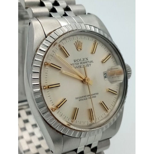 17 - A Rolex Oyster Perpetual Datejust Gents Watch. Model 16030. Stainless steel bracelet and case - 36mm... 