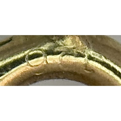 535 - A 9K Yellow Gold D 'S' Link Chain/Necklace. 40cm. 3.9g.