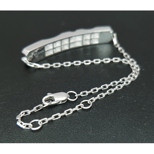 20 - A DE BEERS, 18K WHITE GOLD, DIAMOND SET BRACELET. 0.60CT WEIGHT. TOTAL WEIGHT 8.8G. A/S RED 1007