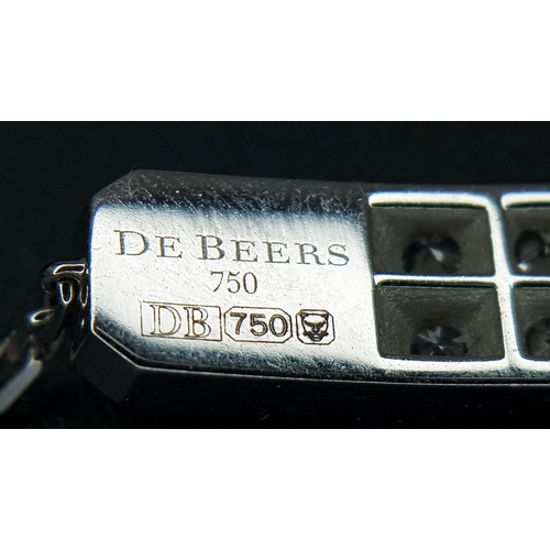 20 - A DE BEERS, 18K WHITE GOLD, DIAMOND SET BRACELET. 0.60CT WEIGHT. TOTAL WEIGHT 8.8G. A/S RED 1007
