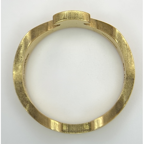 41 - A GEORG JENSEN, 18K YELLOW GOLD, FUSION RING. Size P. 6.1G WEIGHT. SC 9071