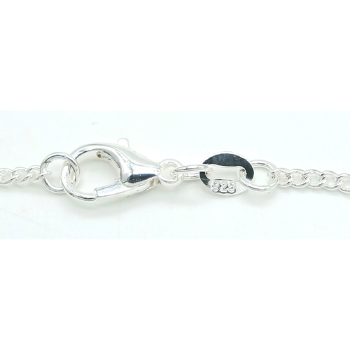 503 - A Beautiful Sterling Silver Hand Crafted Tanzanite, Opal and White Topaz
Pendant Necklace. 46cm Leng... 