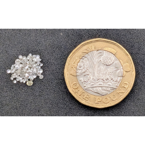 523 - A PARCEL OF NATURAL ROUND BRILLIANT CUT DIAMONDS. 1.02CT WEIGHT. ABSC 2003