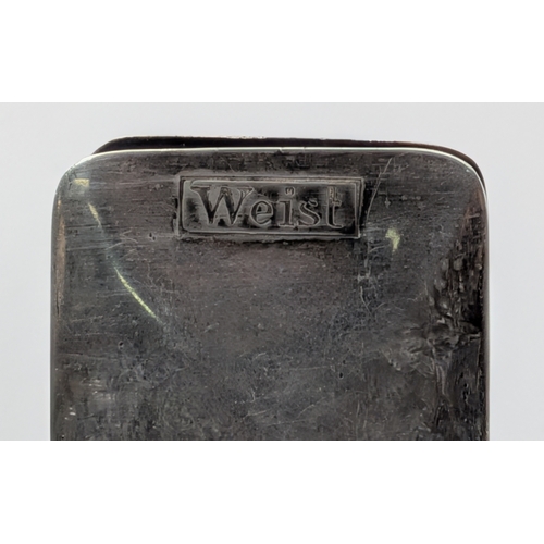 533 - WW2 German Silver-Plated Desk Top Match Box Holder & Ashtray with Heer (Army) Eagle.