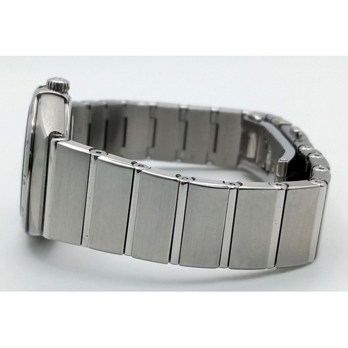 522 - An Omega Constellation Quartz Ladies Watch. Model 13110886060002. Stainless steel bracelet and case ... 