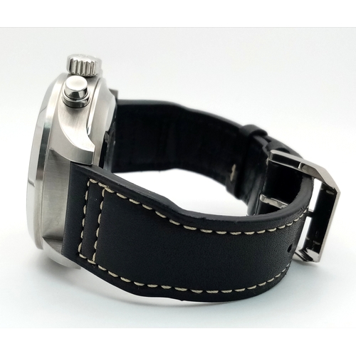 536 - An IWC Pilot's Double Chronograph Automatic Gents Watch. Limited edition 21/50. Black leather strap.... 