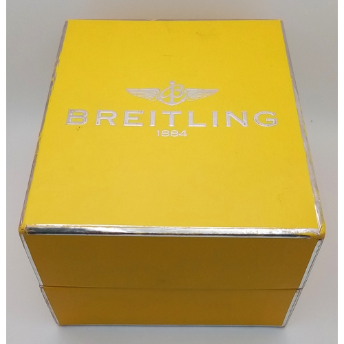 1177 - A Vintage Breitling Top Time Gents Chronograph Watch. Black leather strap. Gilded case - 39mm. Silve... 