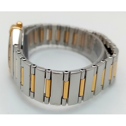1184 - A Bi-Metal Omega Constellation Quartz Ladies Watch. Gold and stainless steel bracelet and case - 26m... 