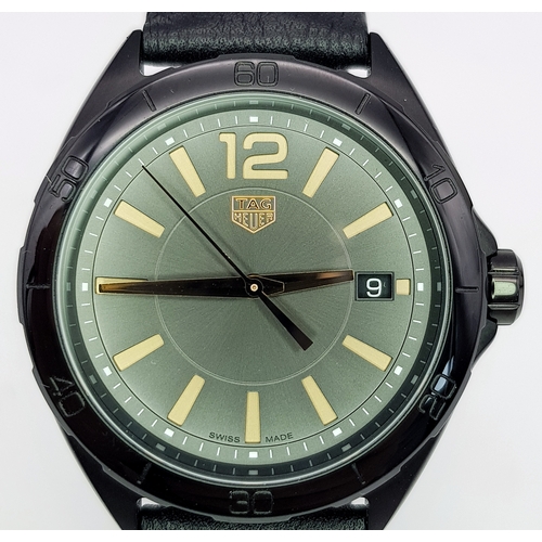1198 - A Tag Heuer Formula 1 Quartz Ladies Watch. Model WBJ1314. Black leather strap. PVD case - 36mm. Blac... 