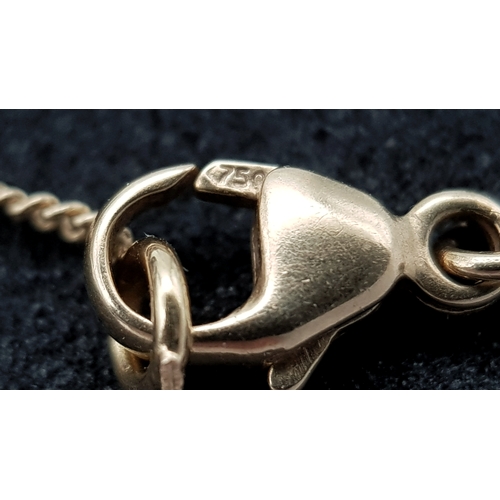 1158 - A Beautiful 1ctw round Brilliant Cut Diamond Cross Pendant on an 18K Yellow Gold Chain necklace. Fiv... 