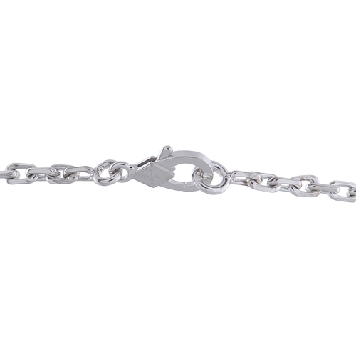555 - A Van Cleef & Arpels Vintage AlhambrAn 18K White Gold Bracelet. The brands iconic clover-shaped moti... 