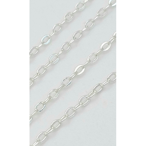 1155 - A STERLING SILVER PADLOCK PENDANT ON CHAIN ALONG WITH ANOTHER STERLING SILVER KEY PENDANT ON CHAIN. ... 
