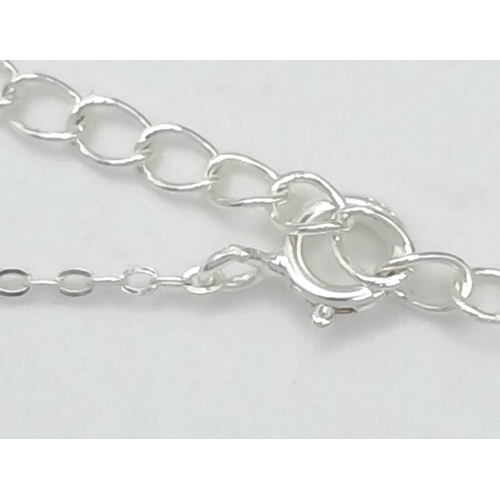 1155 - A STERLING SILVER PADLOCK PENDANT ON CHAIN ALONG WITH ANOTHER STERLING SILVER KEY PENDANT ON CHAIN. ... 