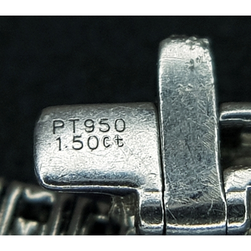 123 - A Platinum Lab-Grown Diamond Tennis Bracelet. 1.50ct Total Weight of Diamonds, Approximate Length 18... 
