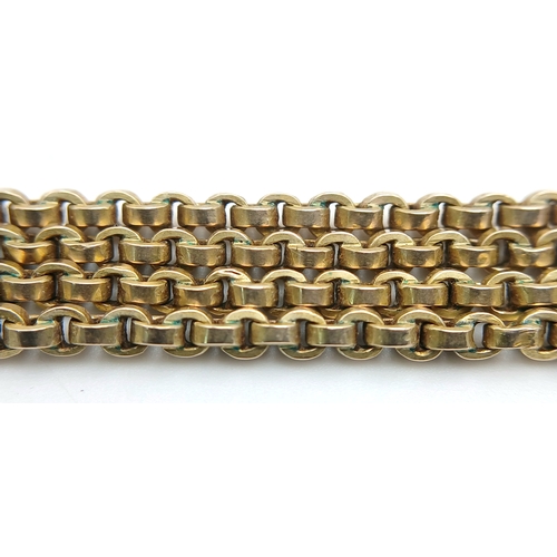 141 - A 9K Yellow Gold (tests as) Belcher Link Chain/Necklace. 40cm. 7.56g.