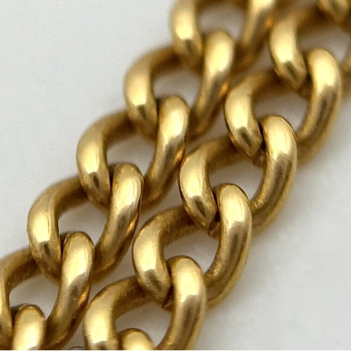144 - An 18K Yellow Gold Belcher Link Chain/Necklace. 52cm. 5.93g.