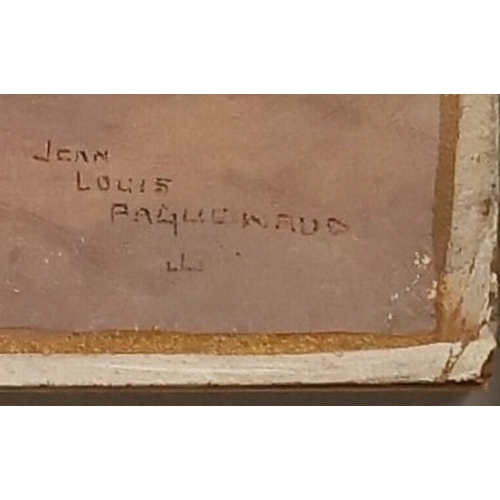 165 - Pagoda Landscape by Jean Louis Paguenaud, 38 x 50 cm, Oil on cardboard. Signed lower right, good con... 