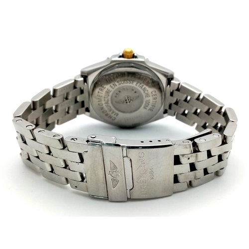 19 - A Breitling Windrider Wings Two-Tone Gents Watch. Model B10350. Stainless steel bracelet and case - ... 