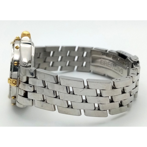 19 - A Breitling Windrider Wings Two-Tone Gents Watch. Model B10350. Stainless steel bracelet and case - ... 