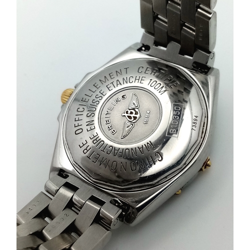 19 - A Breitling Windrider Wings Two-Tone Gents Watch. Model B10350. Stainless steel bracelet and case - ... 