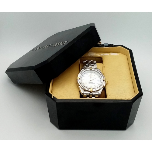 19 - A Breitling Windrider Wings Two-Tone Gents Watch. Model B10350. Stainless steel bracelet and case - ... 