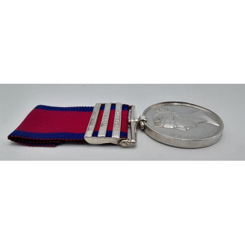 199 - A Military General Service Medal 1848 to the 1st Staffordshire Regiment with the three Peninsula War... 
