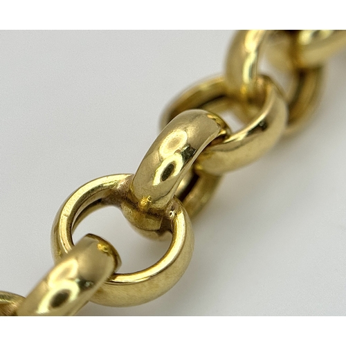 4 - An 18K Yellow Gold Circle Link and Bangle Hybrid Style Bracelet. Amethyst accents. 18cm. 20.5g.