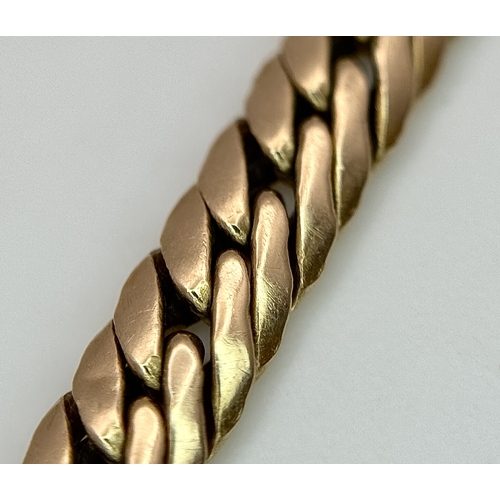 43 - A 9K Yellow Gold Foxtail Link Bracelet. A few missing links so as found.18cm. 4.1g.