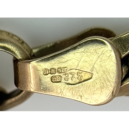 43 - A 9K Yellow Gold Foxtail Link Bracelet. A few missing links so as found.18cm. 4.1g.