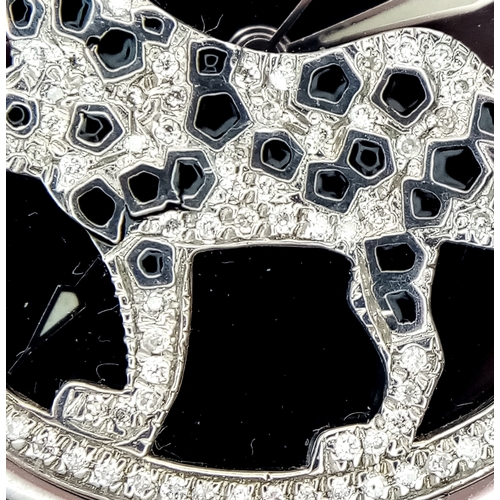 38 - A FABULOUS CARTIER 'Pasha De Cartier' Diamond Automatic Ladies Watch. Stainless steel bracelet and c... 