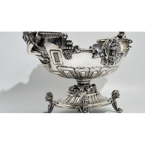 A Magnificent 20th Century Large Solid Silver Centrepiece Bowl. Spanish ...