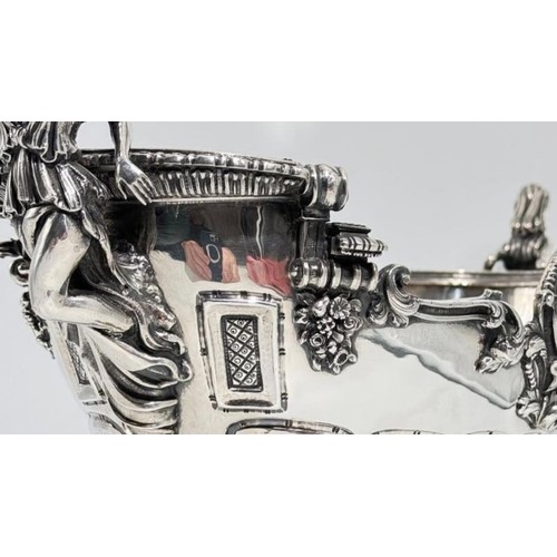 A Magnificent 20th Century Large Solid Silver Centrepiece Bowl. Spanish ...