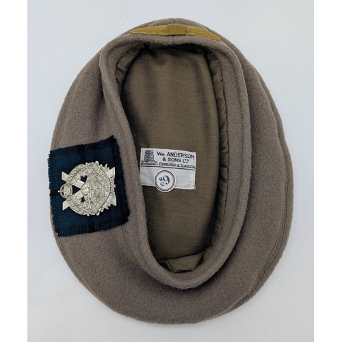 563 - WW2 Scottish Tailors Made Tam ‘O’ Shanter Badged to the Canadian Calgary Highlanders.