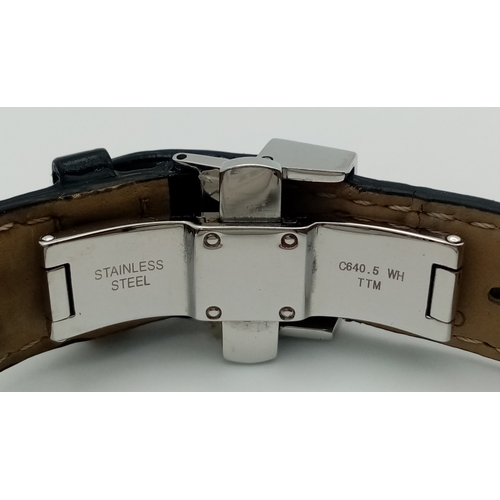 1259 - A Classy Mens Certina Reverse Panda Quartz Chronograph Date Watch. 40mm Case. Comes Boxed with Paper... 