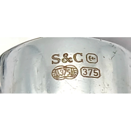 559 - A 9K WHITE GOLD, DIAMOND SET, DOLPHIN PENDANT / CHARM. 2.3G. SC 2036