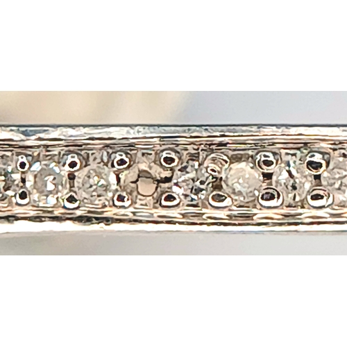 608 - A 9K WHITE GOLD, DIAMOND SET RING. 2.4G, SIZE O. SC 2048